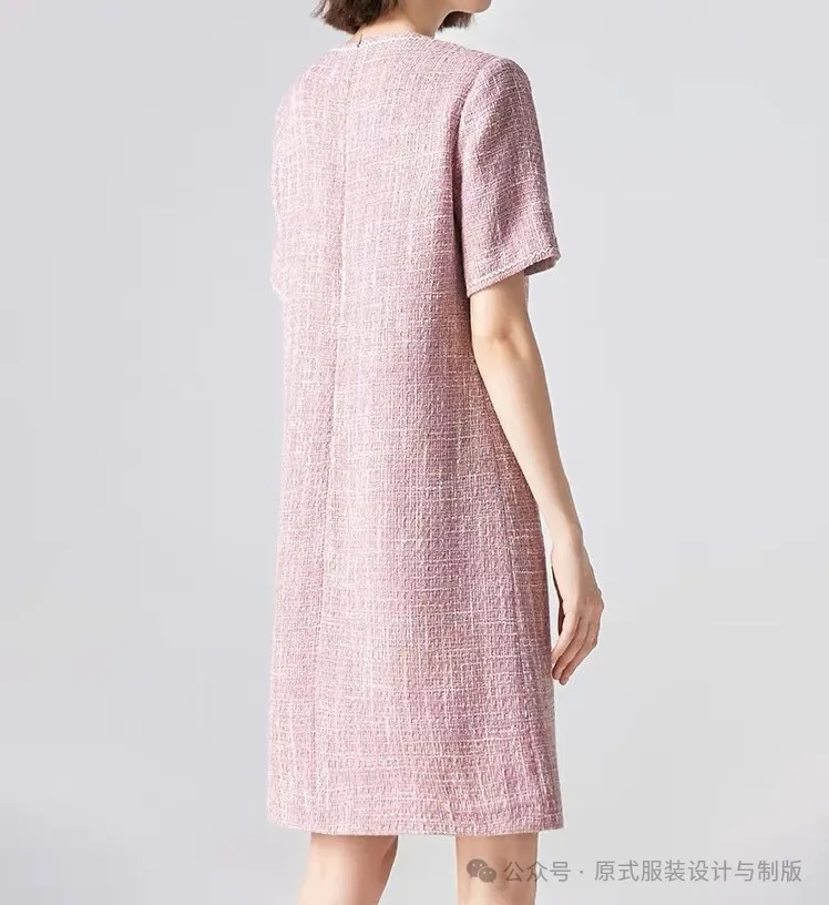 5款-法式小香風連衣裙結構紙樣裁剪圖！