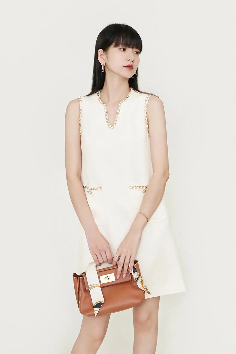 5款-法式小香風連衣裙結構紙樣裁剪圖！