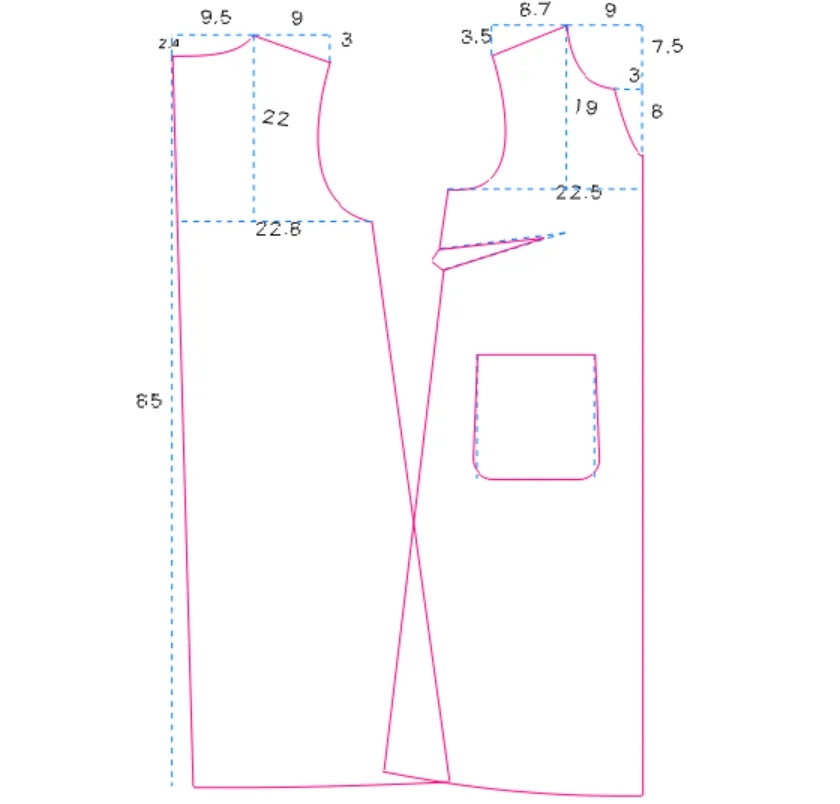 5款-法式小香風連衣裙結構紙樣裁剪圖！
