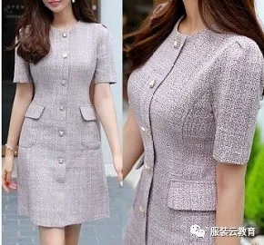 5款-法式小香風連衣裙結構紙樣裁剪圖！