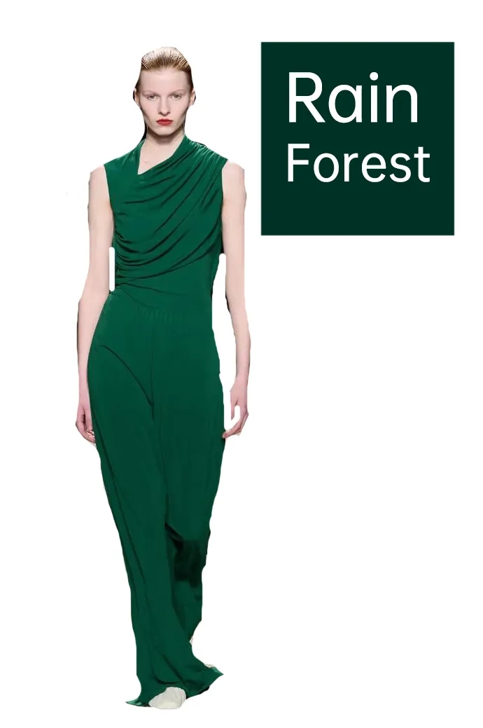 流行時尚｜2024/25年秋冬倫敦時裝周全新流行色：雨林綠