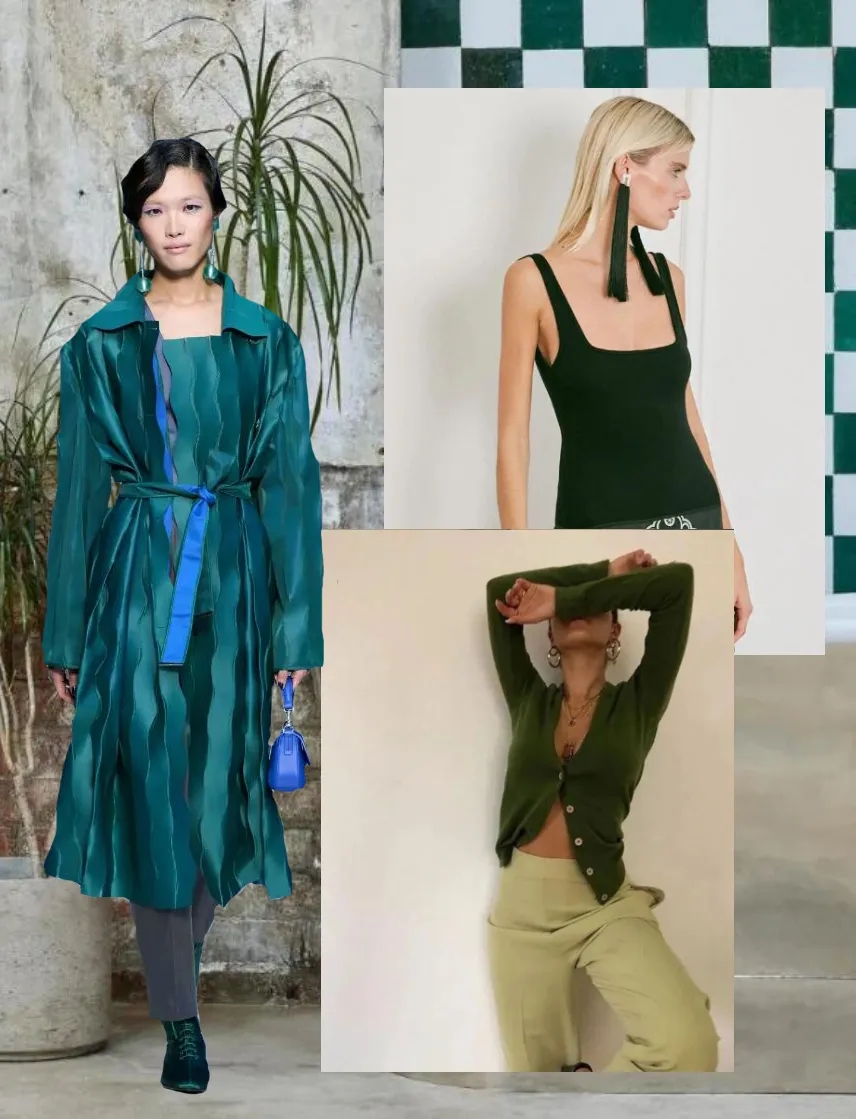 流行時尚｜2024/25年秋冬倫敦時裝周全新流行色：雨林綠