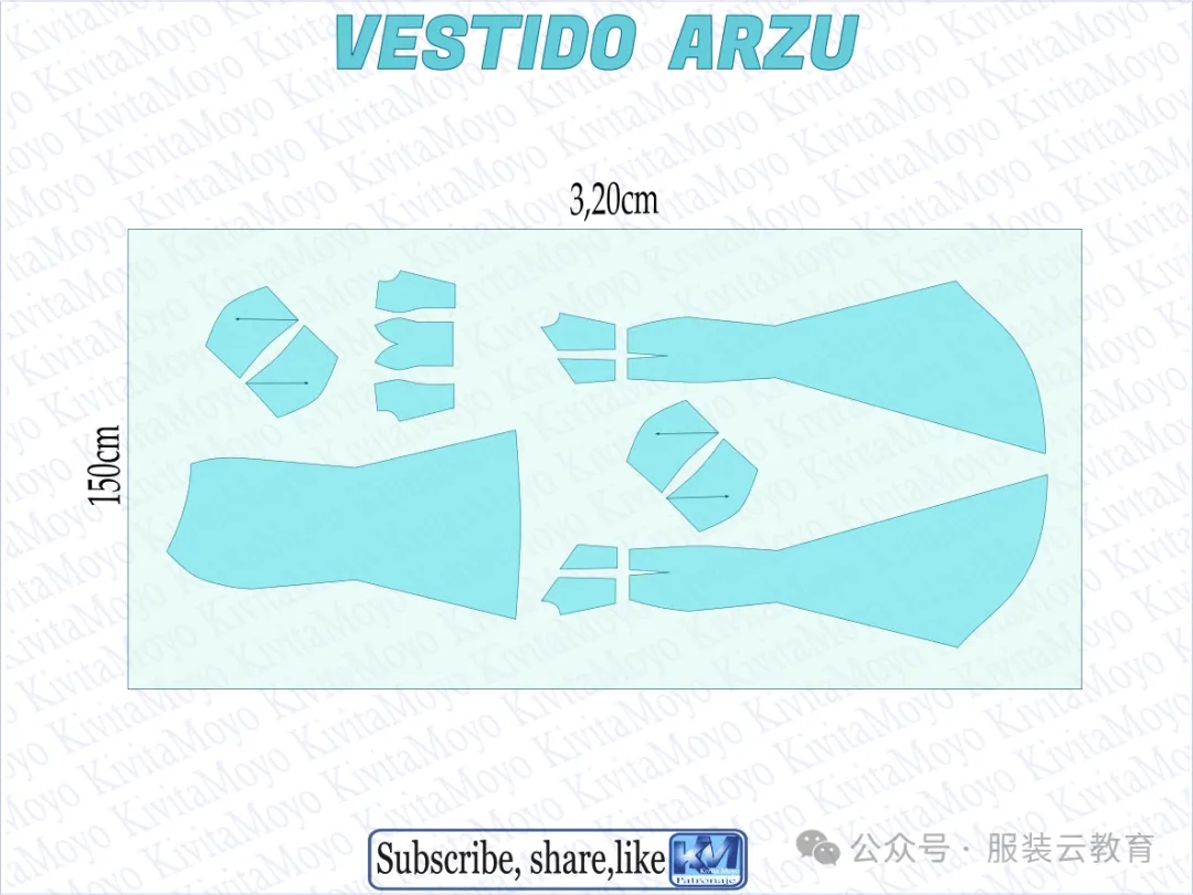 6款漂亮禮服的裁剪圖